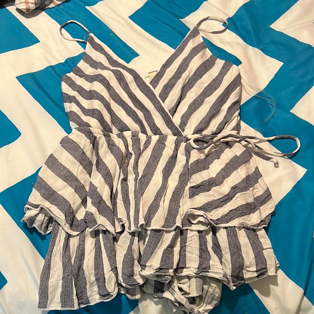HELLO MISS Striped Romper
